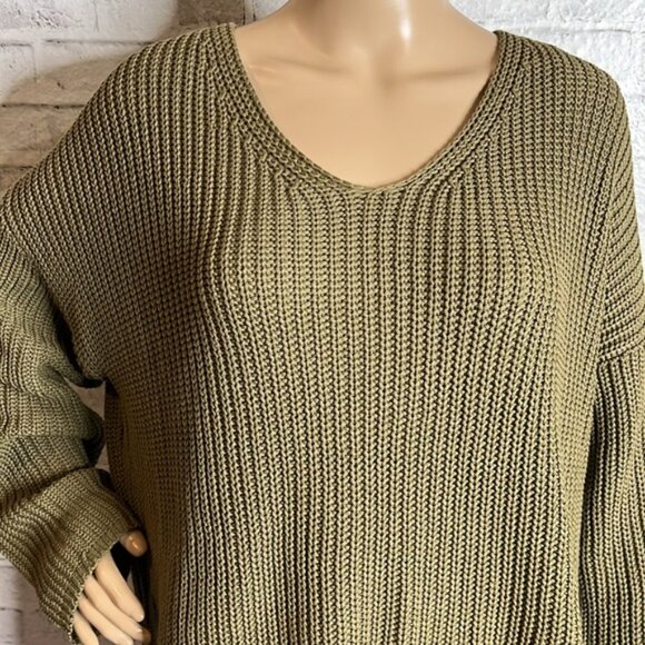 Jenni Kayne fisherman organic cotton blend v neck sweater - Picture 3 of 8
